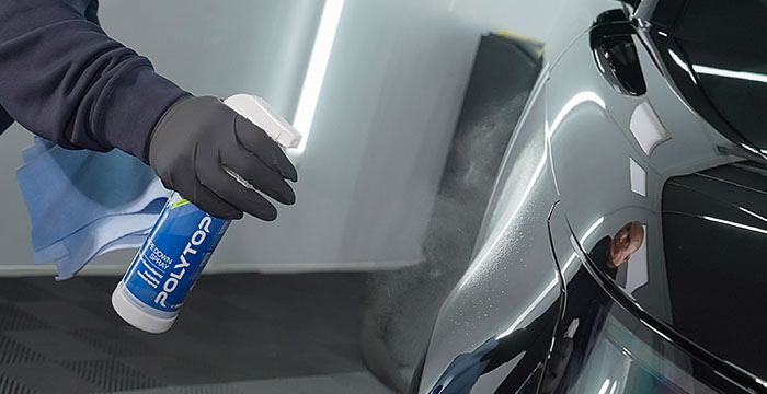 Politurkontrolle mit Wipe Down Spray