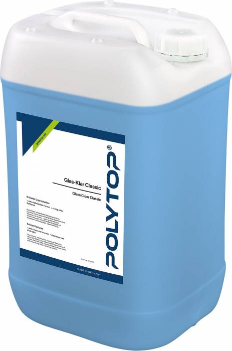 exzellente Reinigungsleistung für alle Glasflächen im 25 L Kanister