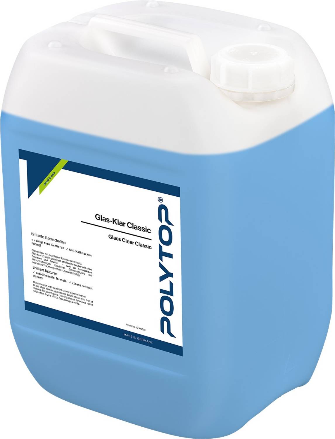 Scheibenreinigung ohne Schlieren im Kanister für gewerbliche Anwender