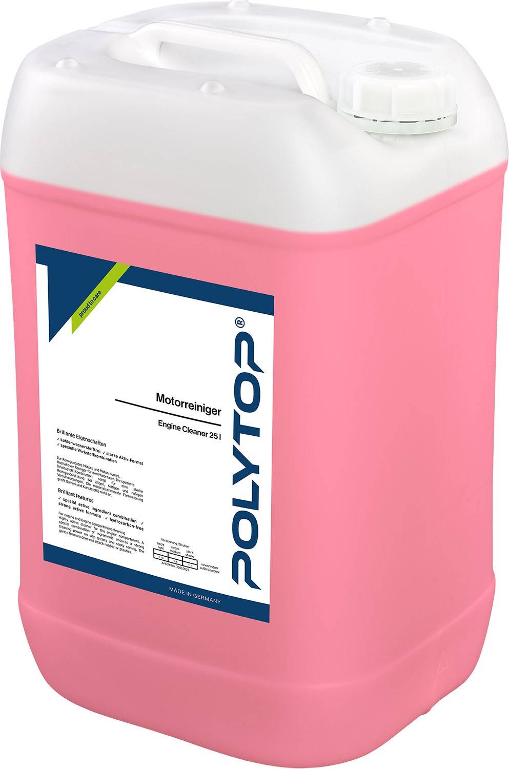 Hochaktiver Reiniger für den Motorraum im 25 L Kanister